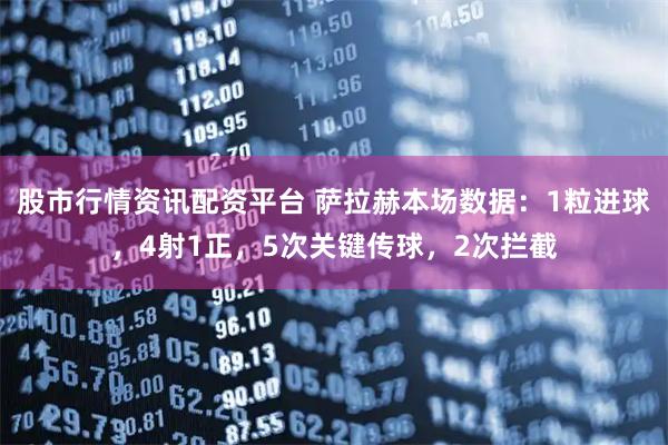 股市行情资讯配资平台 萨拉赫本场数据：1粒进球，4射1正，5次关键传球，2次拦截